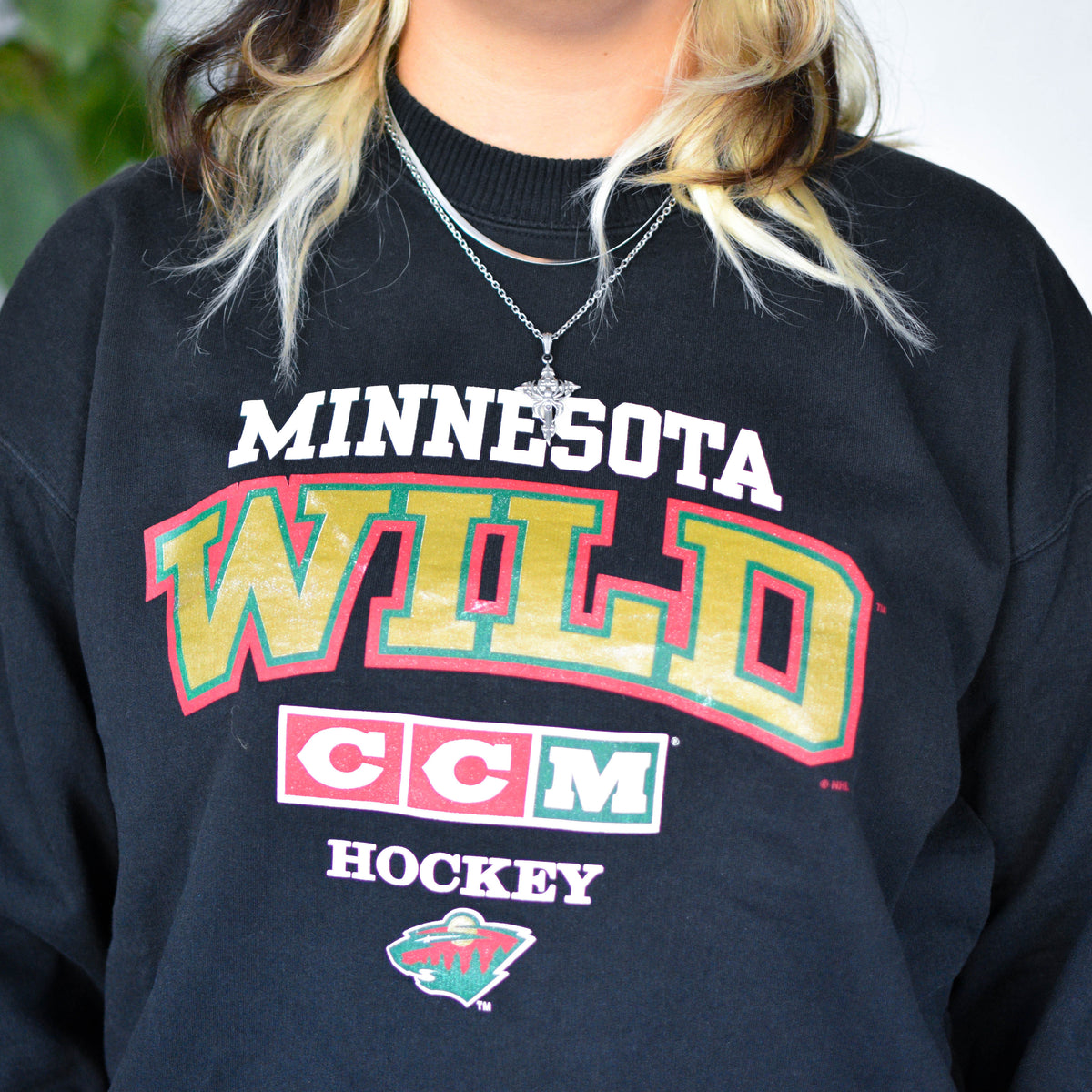 Vintage Minnesota Wild Black CCM Sweatshirt