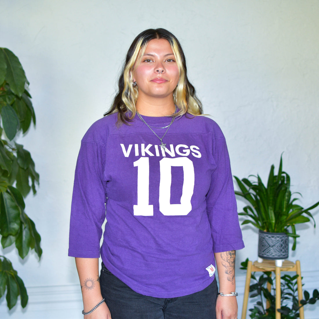 Vintage 70s Minnesota Vikings Fran Tarkenton Champion Shirt