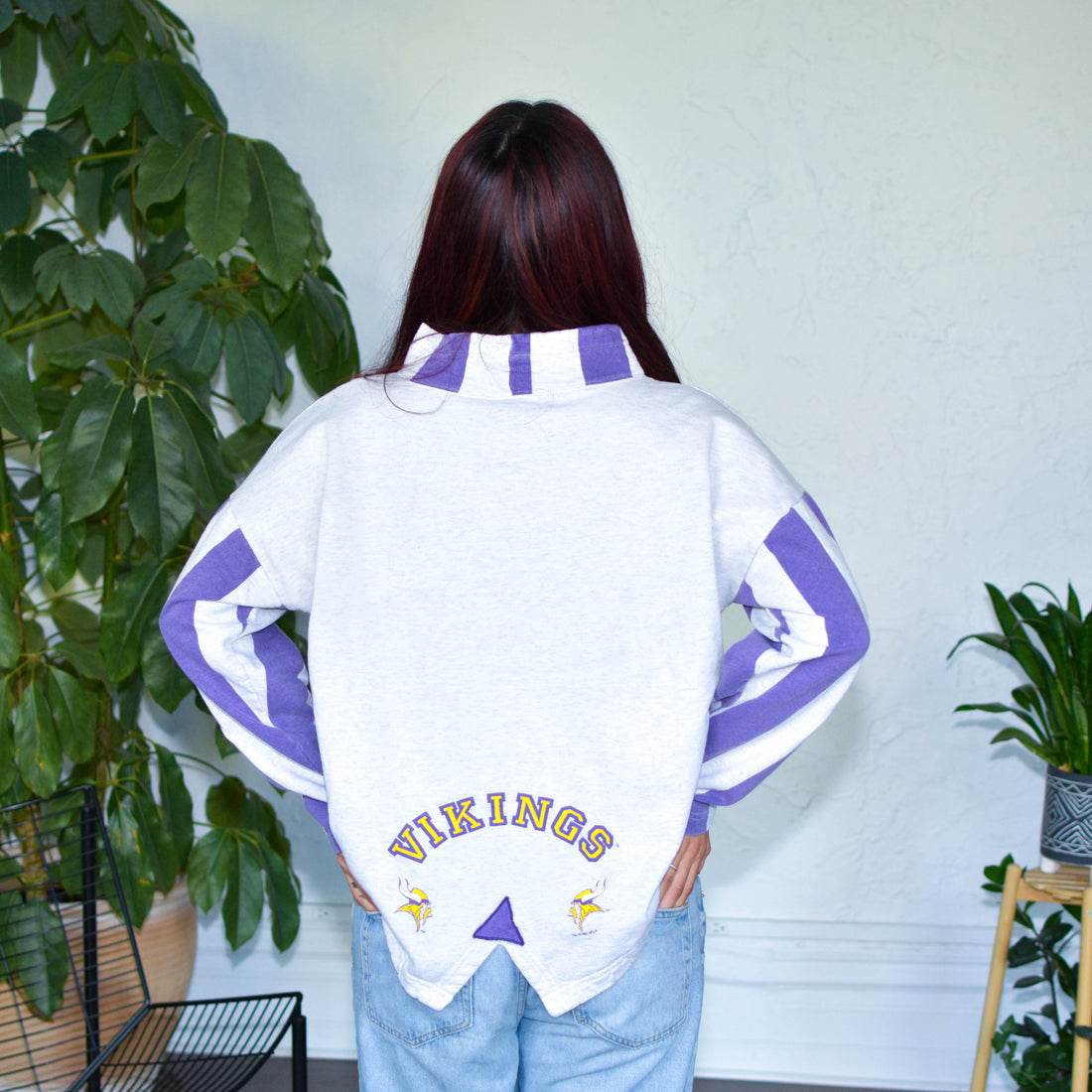 Vintage 90s Minnesota Vikings Color Block Sweatshirt