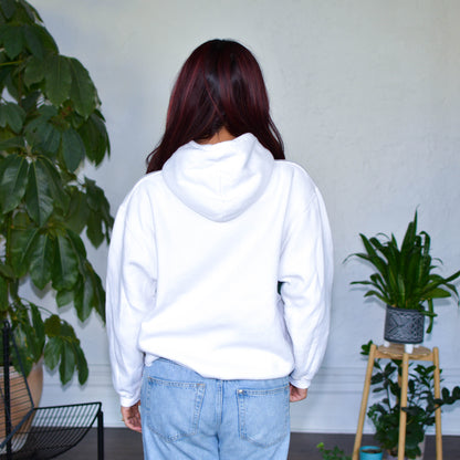 Vintage Minnesota Wild White Embroidered Hooded Sweatshirt