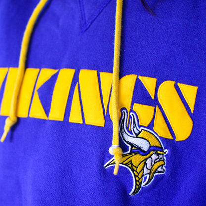 Vintage Minnesota Vikings Embroidered Hooded Sweatshirt