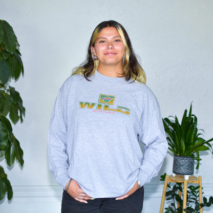 Vintage Minnesota Wild Gray Long Sleeve T-Shirt