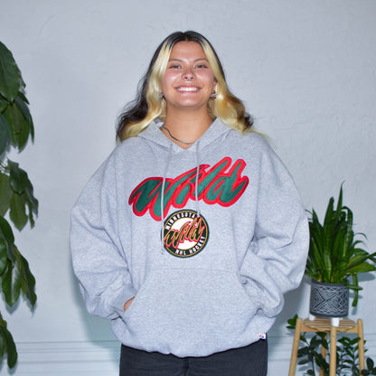 Vintage Minnesota Wild Embroidered Hooded Sweatshirt