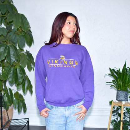 Vintage Minnesota Vikings Embroidered Sweatshirt