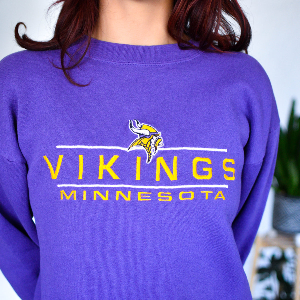 Vintage Minnesota Vikings Embroidered Sweatshirt