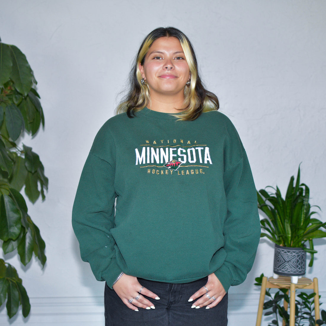 Vintage Minnesota Wild Embroidered Sweatshirt