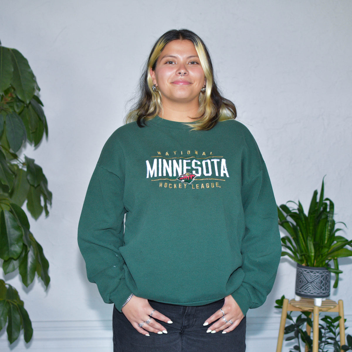Vintage Minnesota Wild Embroidered Sweatshirt
