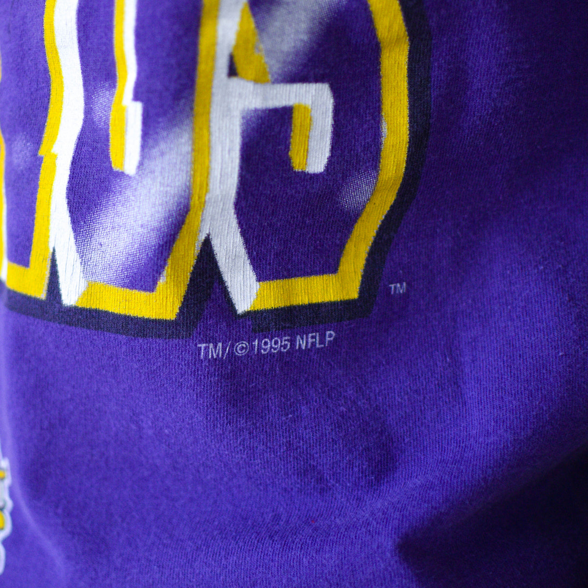 Vintage 1995 Minnesota Vikings 3D Viking Graphic T-Shirt