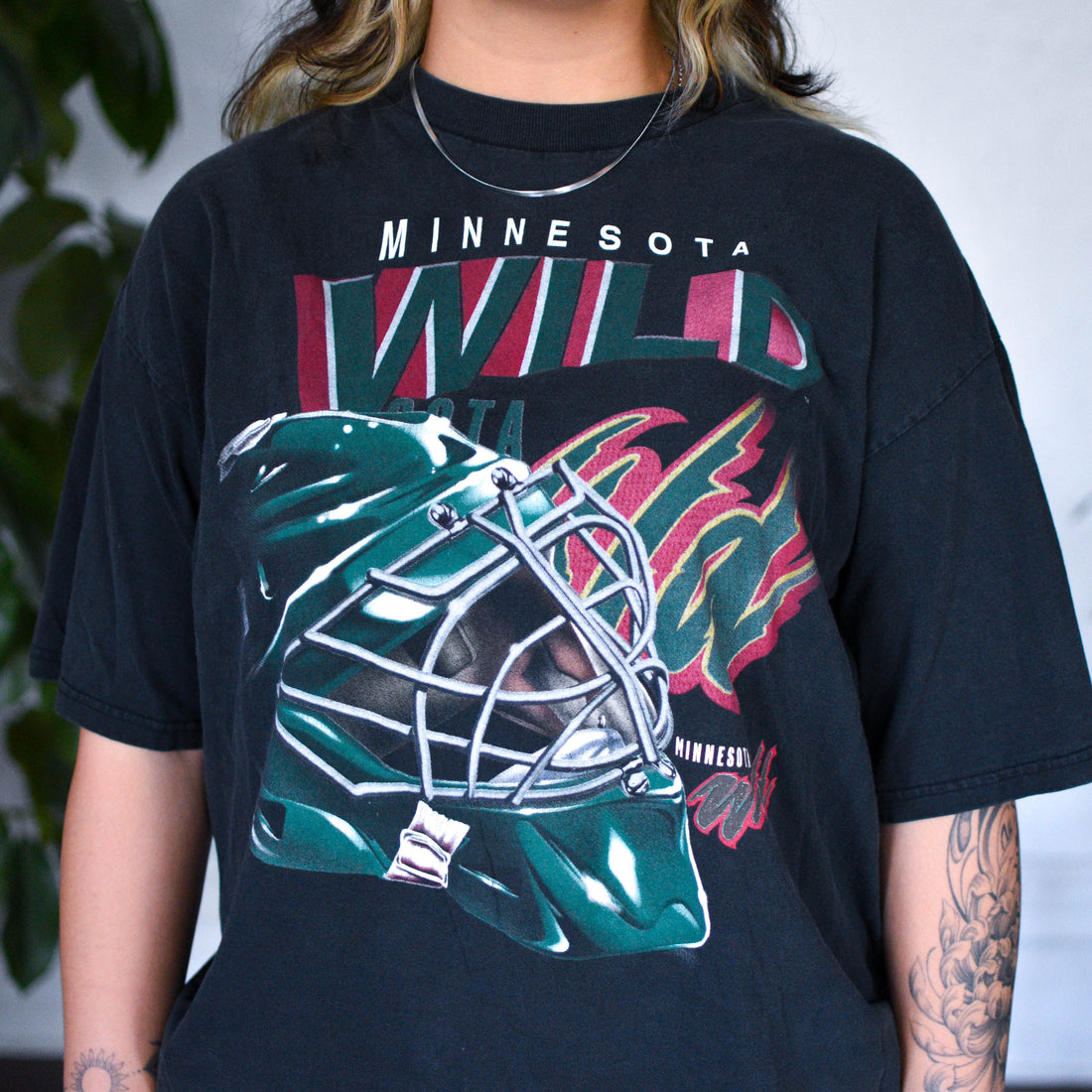 Vintage Minnesota Wild 3D Helmet Graphic T-Shirt