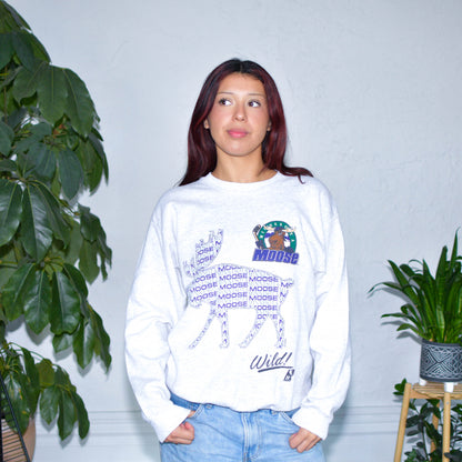 Vintage Minnesota Moose Gray Sweatshirt