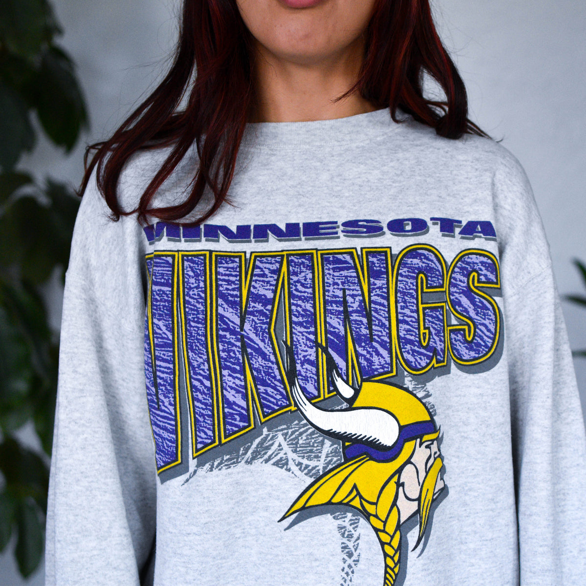 Vintage Minnesota Vikings Zubaz Gray Sweatshirt