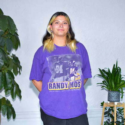 Vintage Minnesota Vikings Randy Moss Graphic T-Shirt