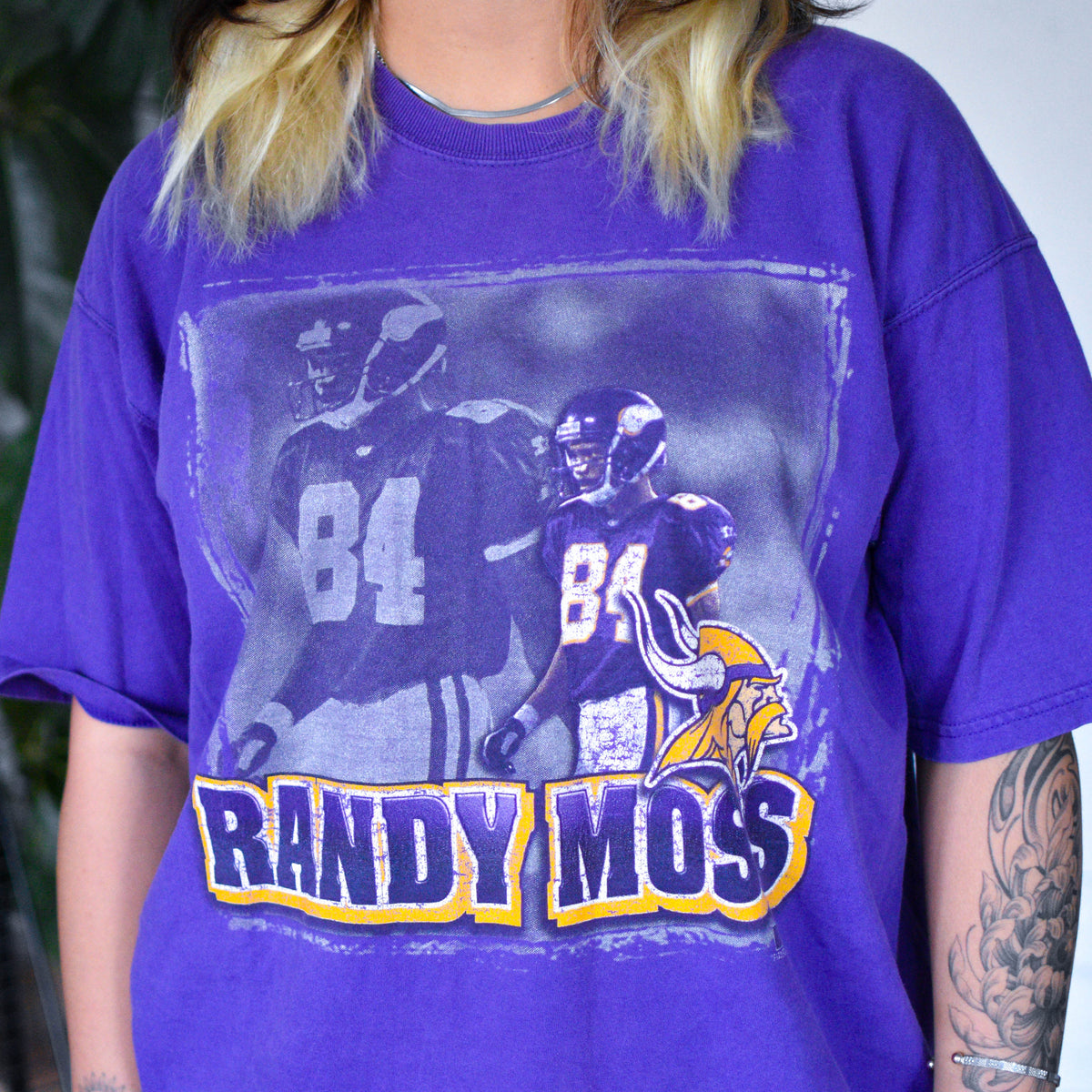 Vintage Minnesota Vikings Randy Moss Graphic T-Shirt