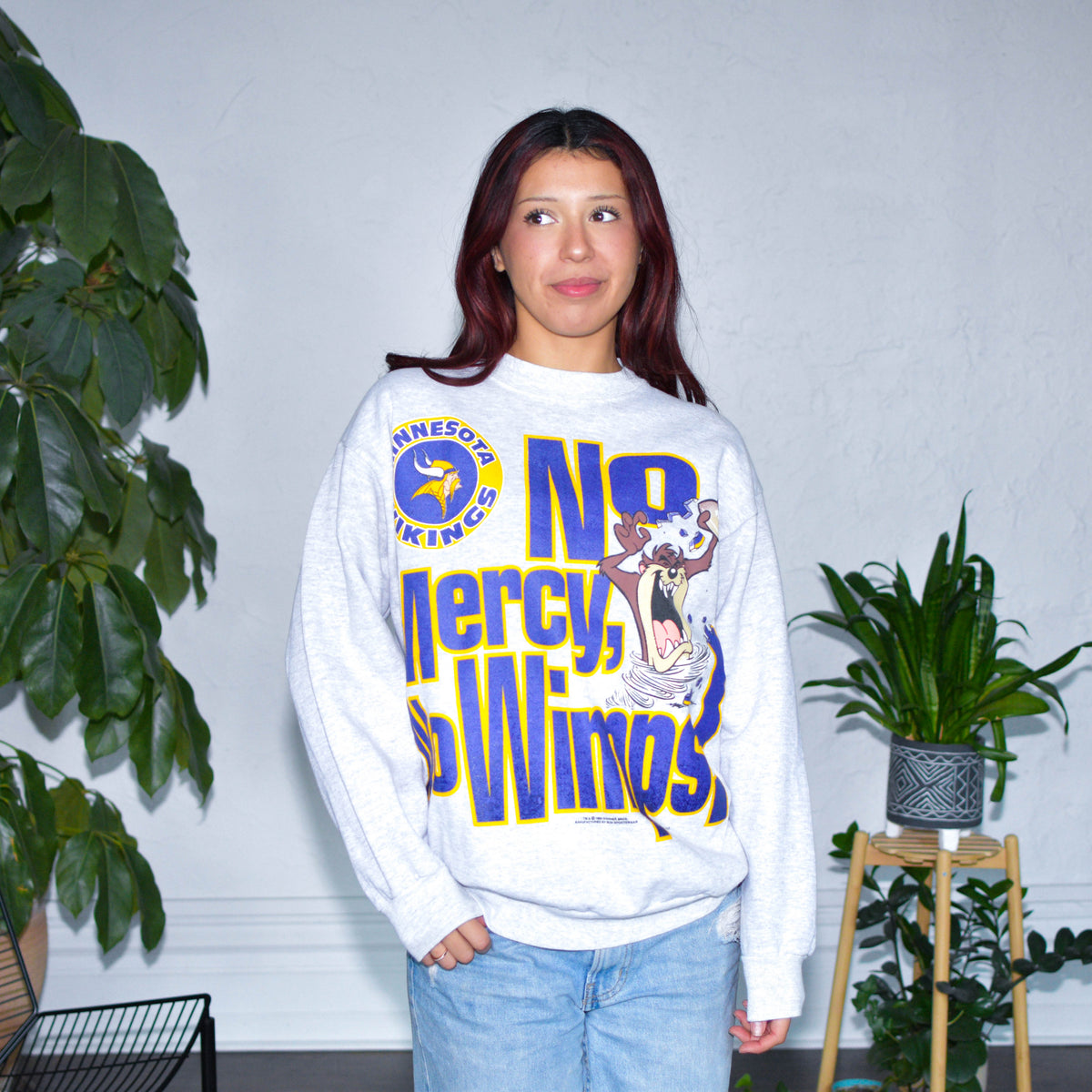 Vintage 1994 Minnesota Vikings x Looney Tunes Sweatshirt