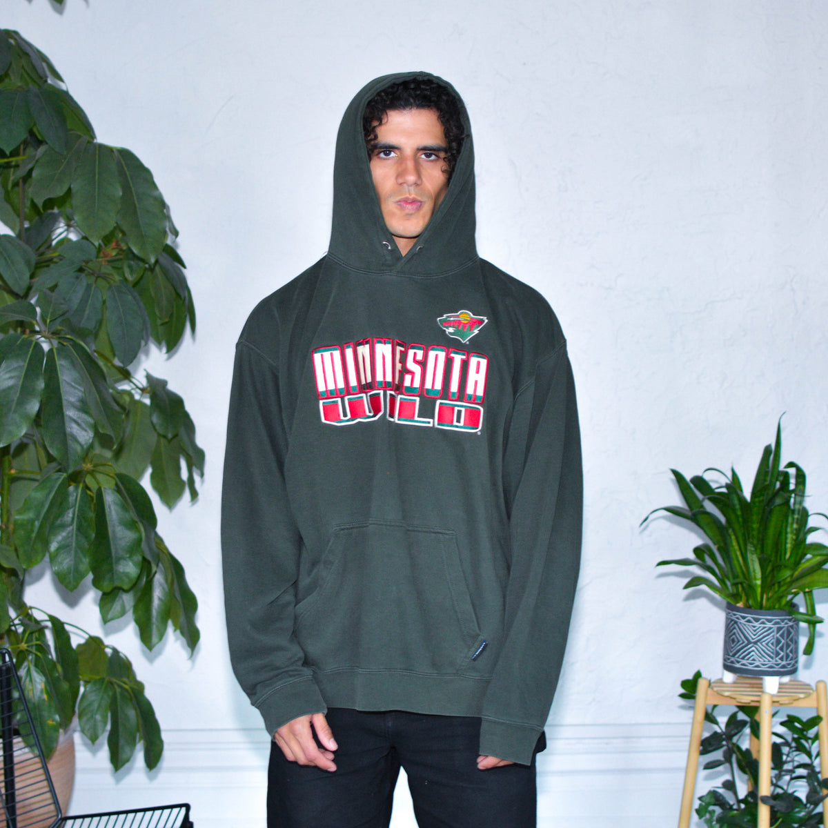 Vintage Minnesota Wild Hooded Sweatshirt