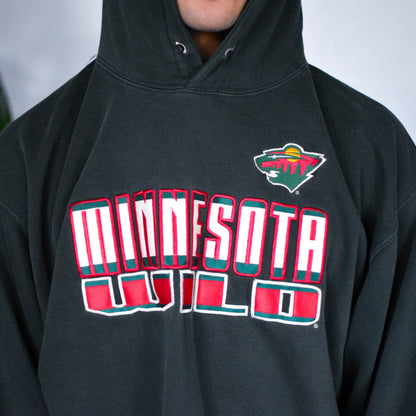 Vintage Minnesota Wild Hooded Sweatshirt