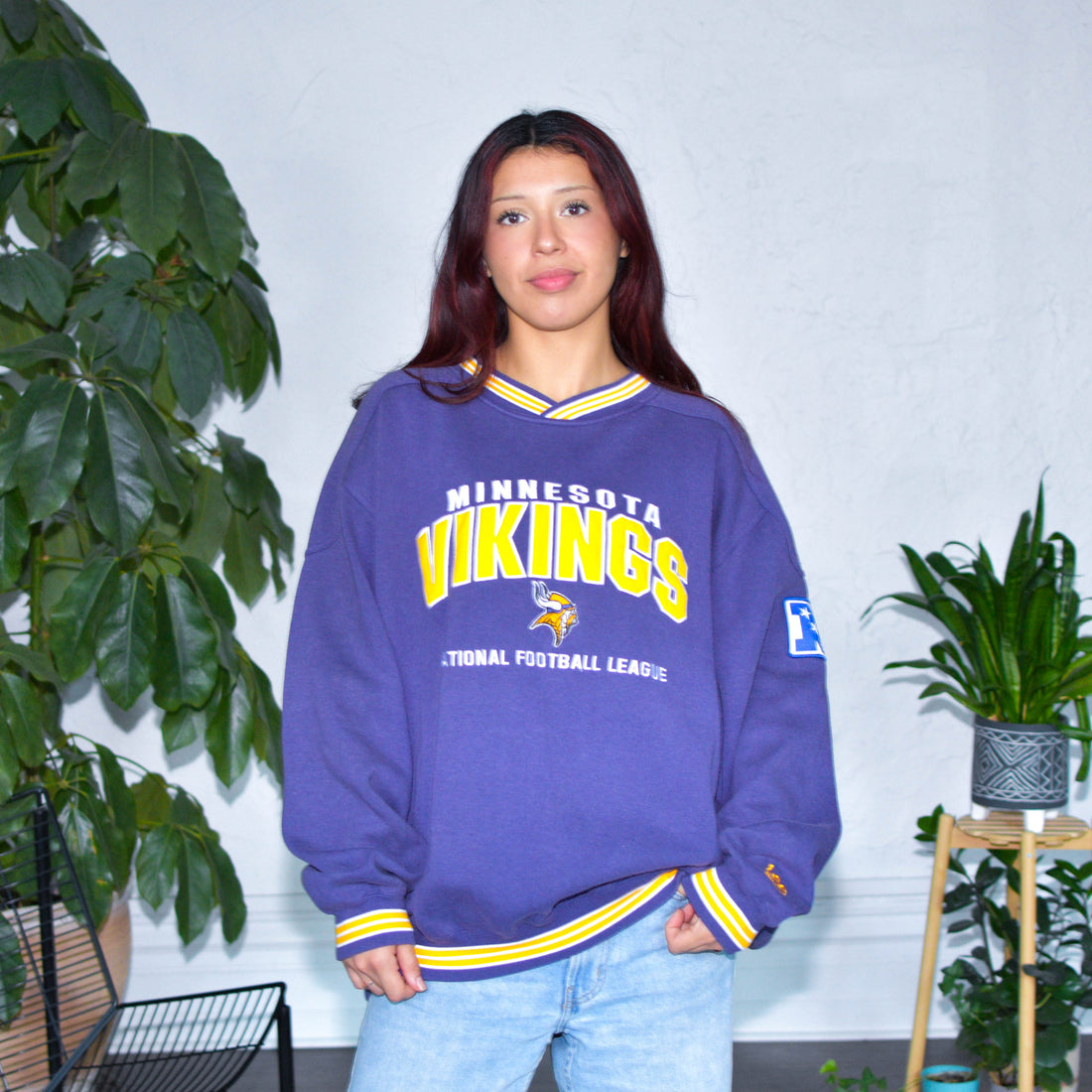 Vintage Minnesota Vikings Lee Sport Embroidered Sweatshirt