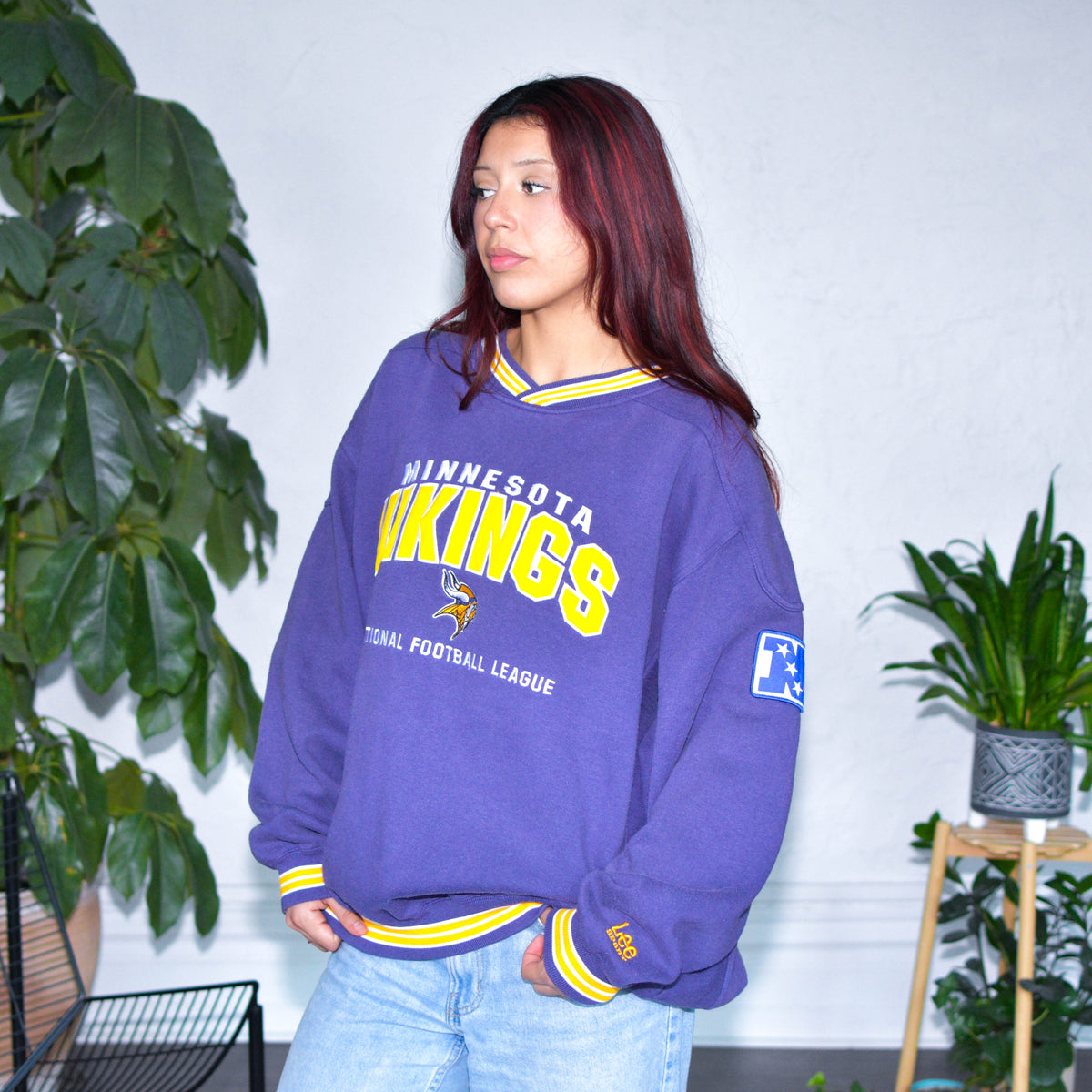 Vintage Minnesota Vikings Lee Sport Embroidered Sweatshirt