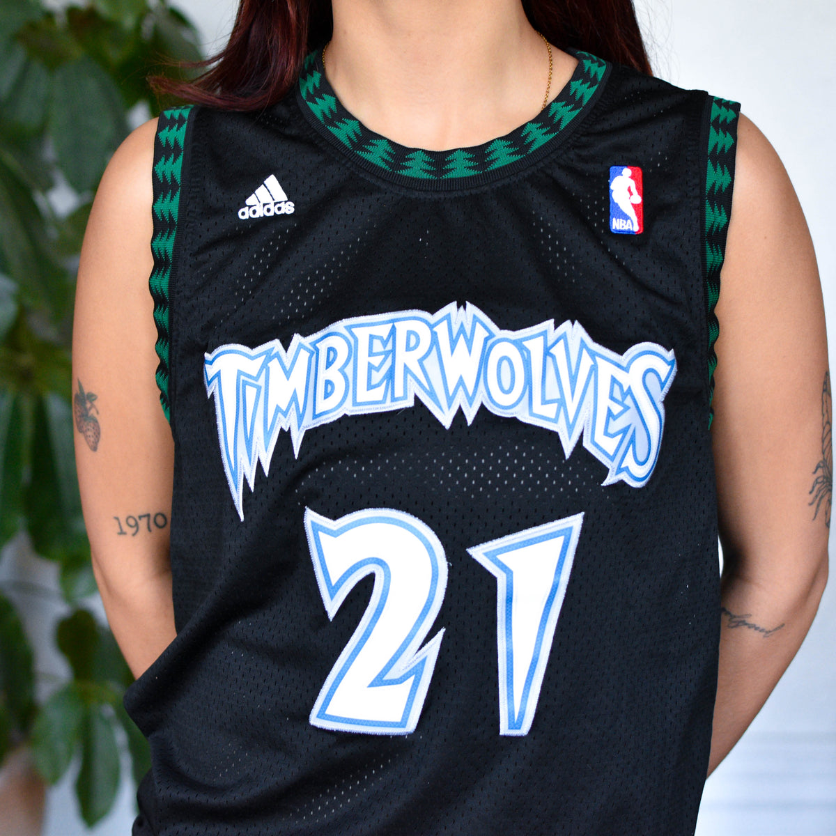 Vintage Minnesota Timberwolves Kevin Garnett Black Adidas Jersey