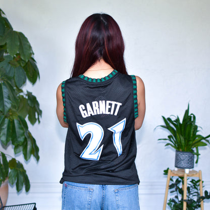 Vintage Minnesota Timberwolves Kevin Garnett Black Adidas Jersey