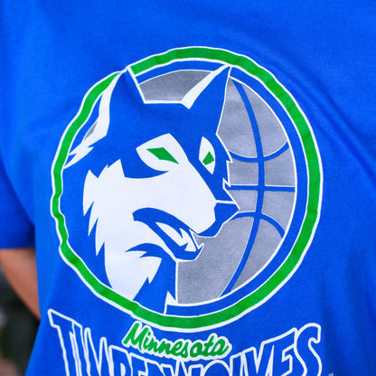 Vintage 90s Blue Minnesota Timberwolves Logo T-Shirt
