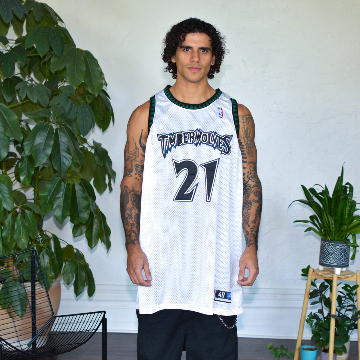 Vintage 90s Minnesota Timberwolves Kevin Garnett Reebok Jersey
