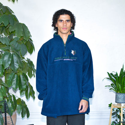 Vintage Minnesota Timberwolves Lee Sport Quarter Zip Fleece
