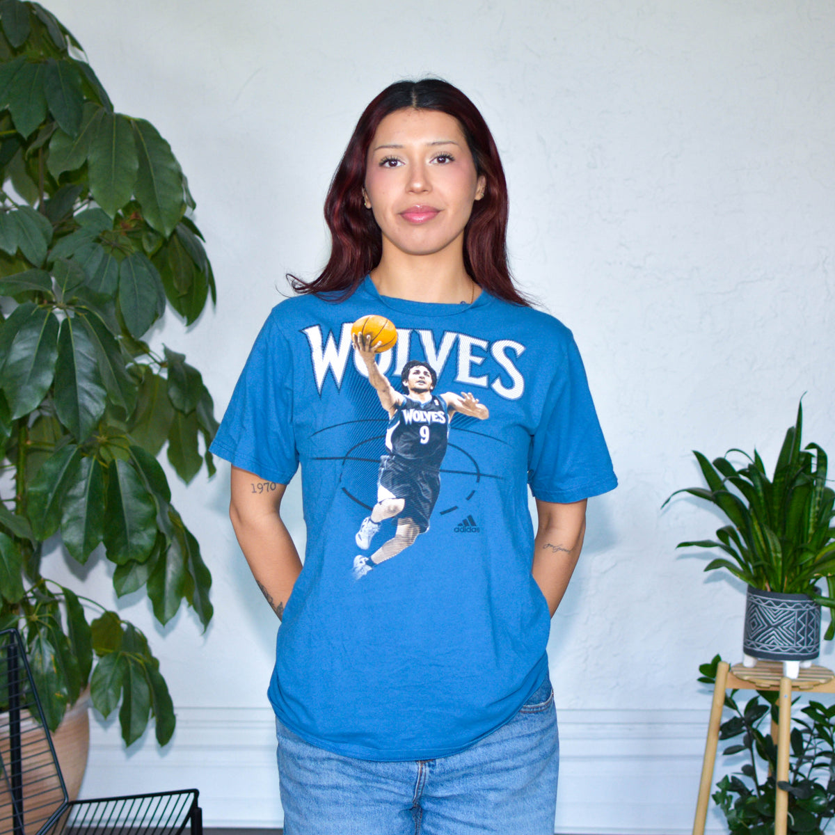 Adidas Minnesota Timberwolves Ricky Rubio T-Shirt