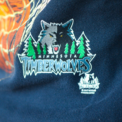 Vintage 90s Lee Sport Basketball Hoop Minnesota Timberwolves Crewneck