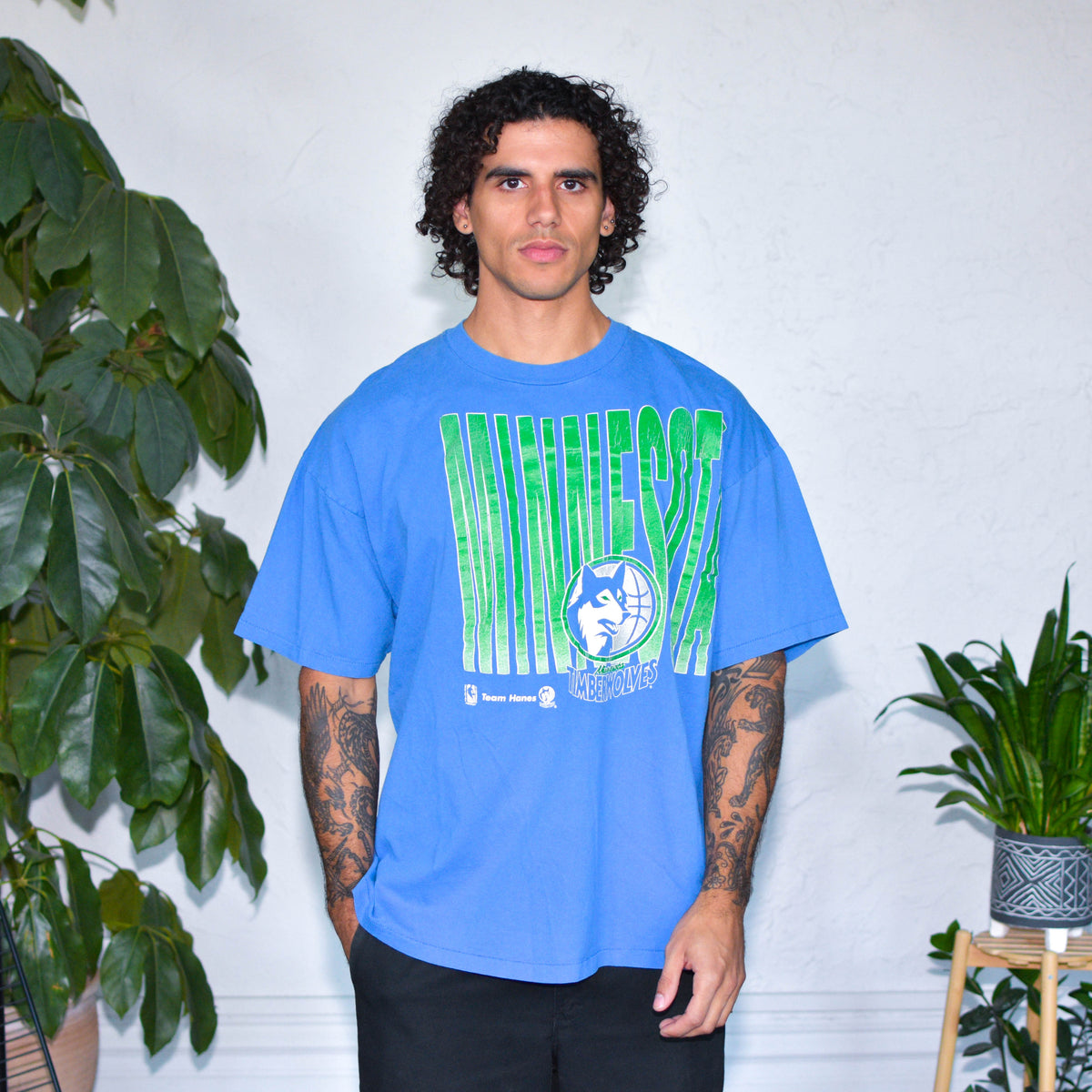 Vintage 90s Minnesota Timberwolves Spell-Out T-Shirt