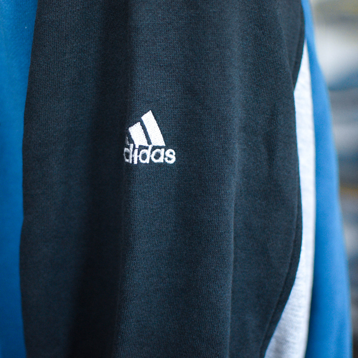 Vintage Adidas Minnesota Timberwolves Blue, Black, and Grey Hoodie