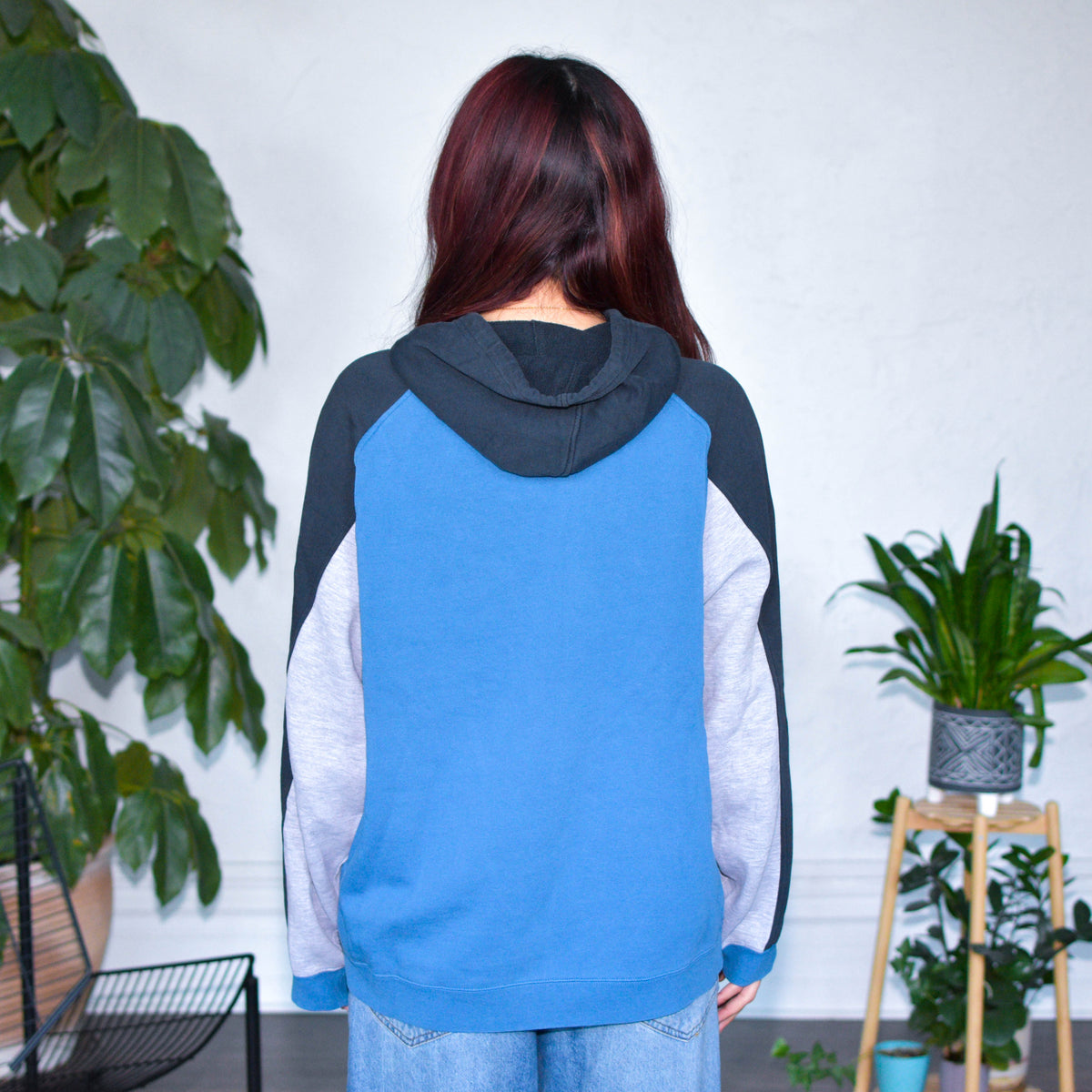Vintage Adidas Minnesota Timberwolves Blue, Black, and Grey Hoodie