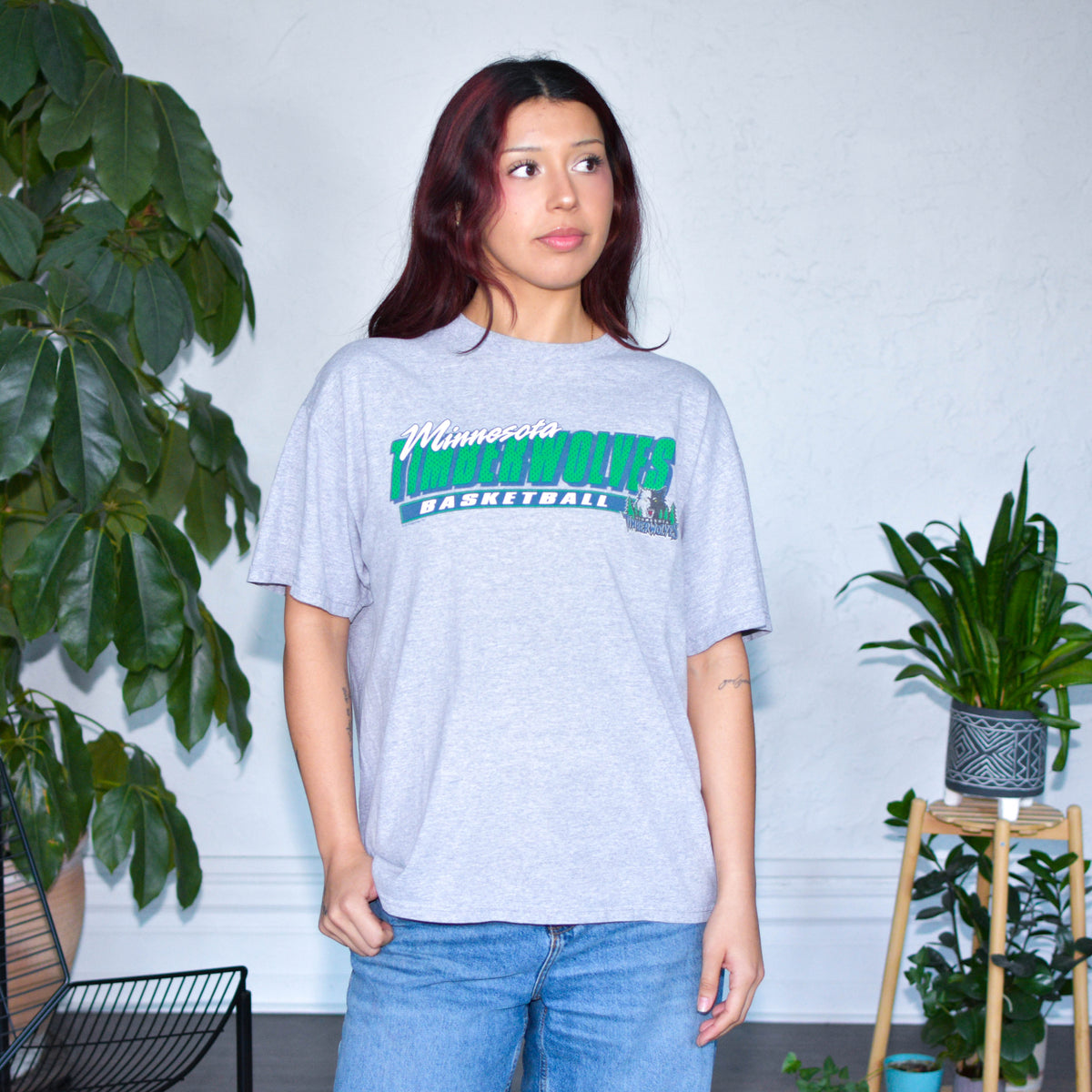 Vintage 2000s Minnesota Timberwolves Stacked Logo T-Shirt