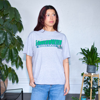 Vintage 2000s Minnesota Timberwolves Stacked Logo T-Shirt