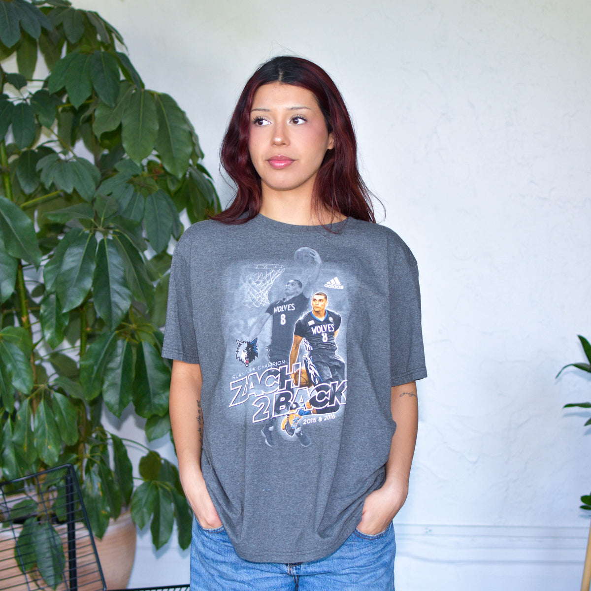 Vintage Adidas Zach LaVine Slam Dunk Champion T-Shirt