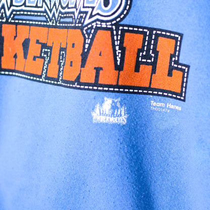 Vintage 90s Minnesota Timberwolves Bold Orange Print Crewneck