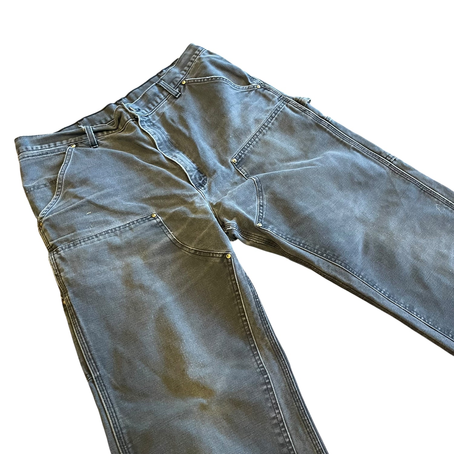 Vintage Carhartt Distressed Graphite Double Knee Work Pants