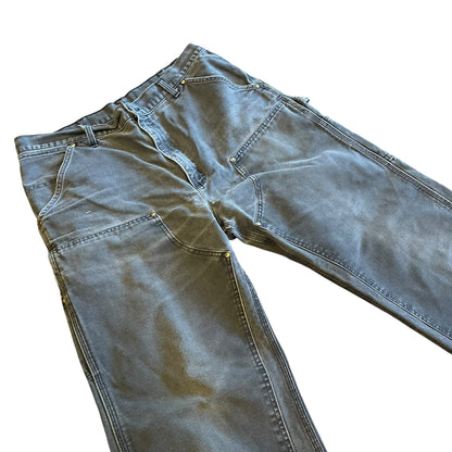 Vintage Carhartt Distressed Graphite Double Knee Work Pants