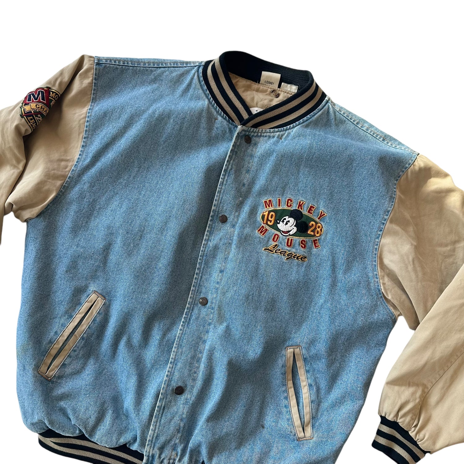 Vintage Mickey Mouse Baseball League Stadium Jacket