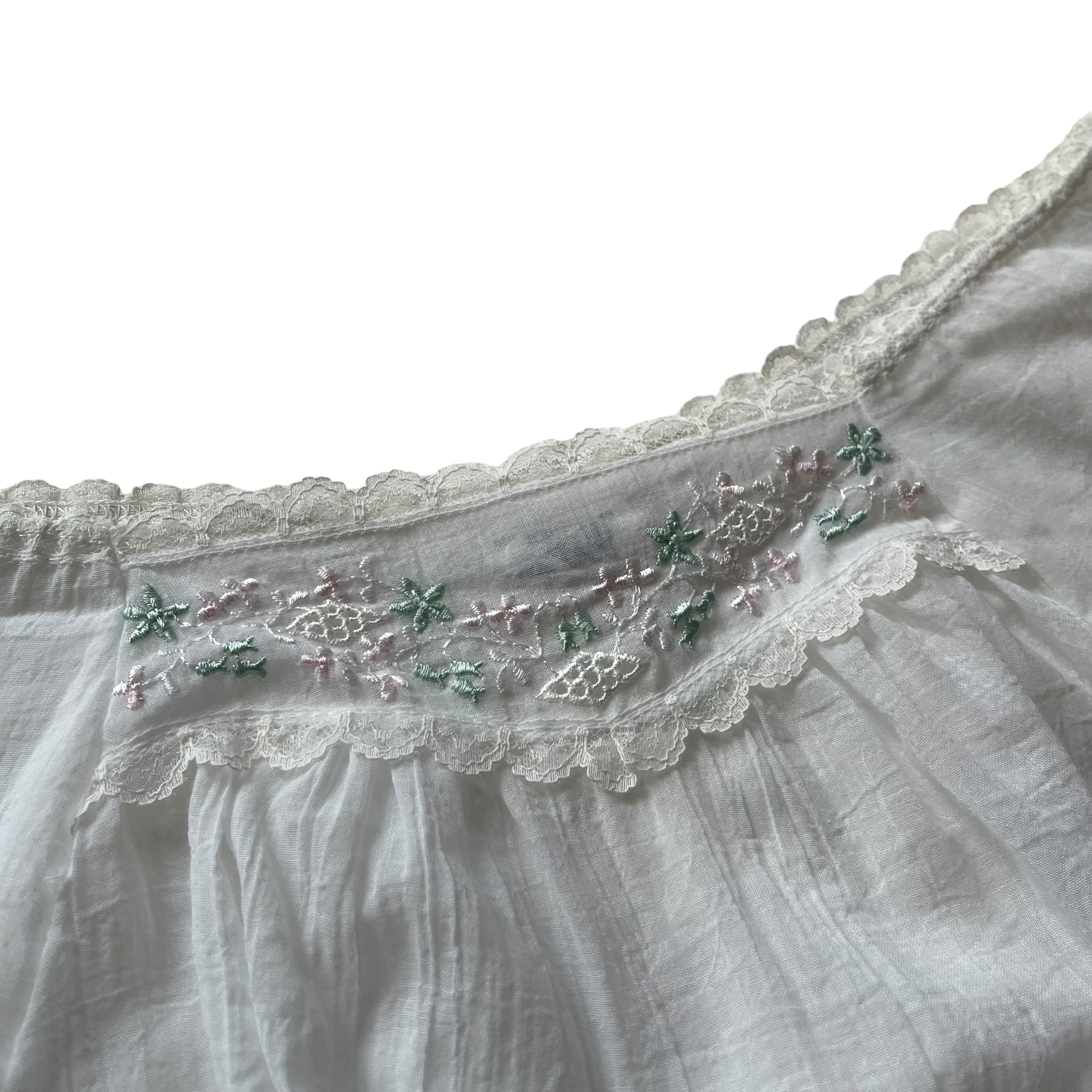 Vintage Linen Off Shoulder Blouse