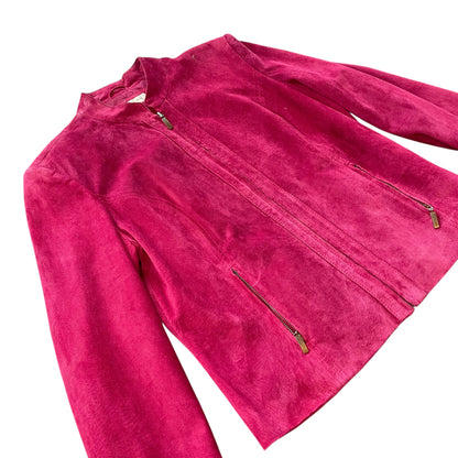 Y2K Preston &amp; York Hot Pink Suede Jacket