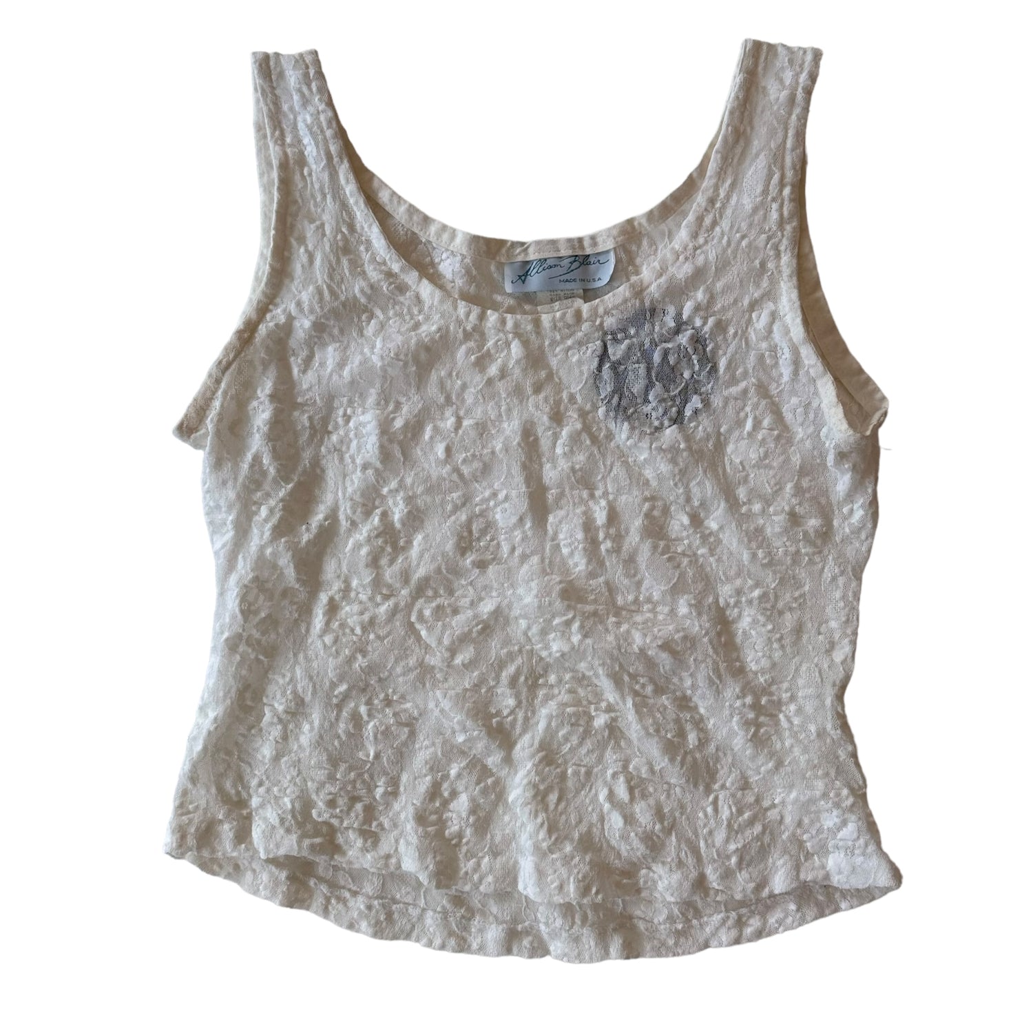 Vintage White Lace Tank Top