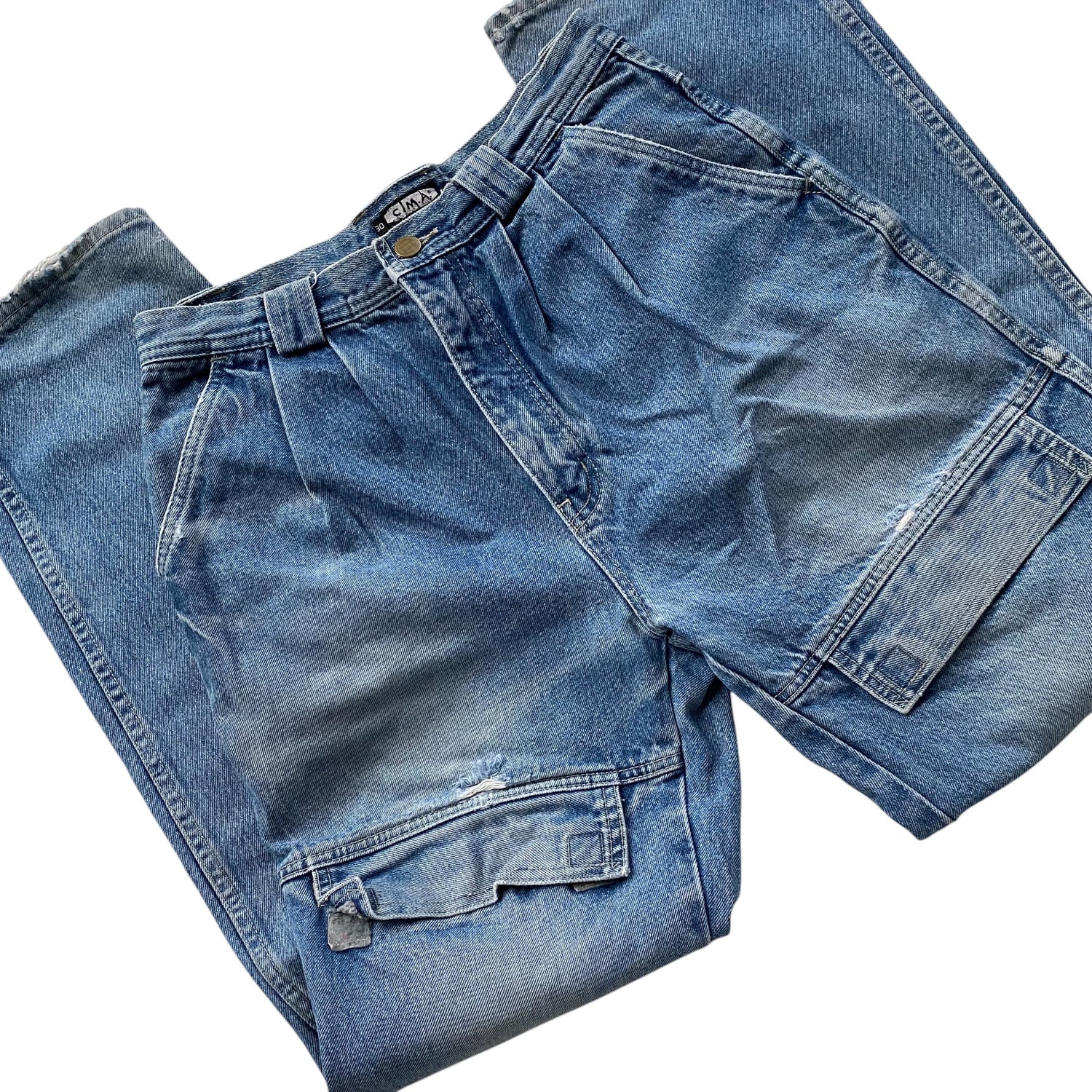 Vintage C.M.A. Pocket Detail High-waisted Jeans