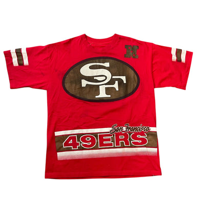 Vintage 90s San Francisco 49ers Red AOP T-Shirt