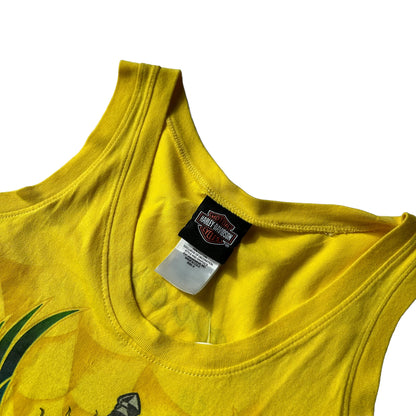 2008 Harley Davidson Yellow Tank Top