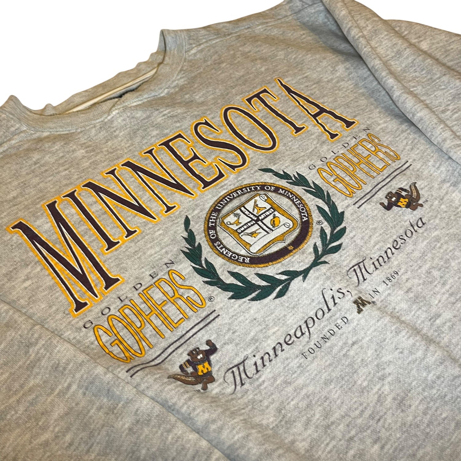Vintage 90s University of Minnesota Gray Crewneck