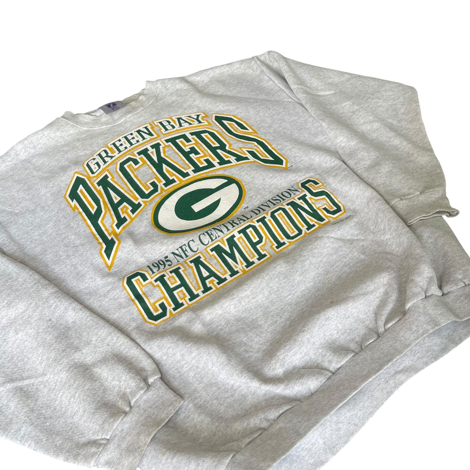 Vintage 1995 Green Bay Packers Central Division Champions Gray Crewneck