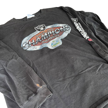 Vintage 2002 Oakland Raiders AFC Champions Long-Sleeve T-Shirt