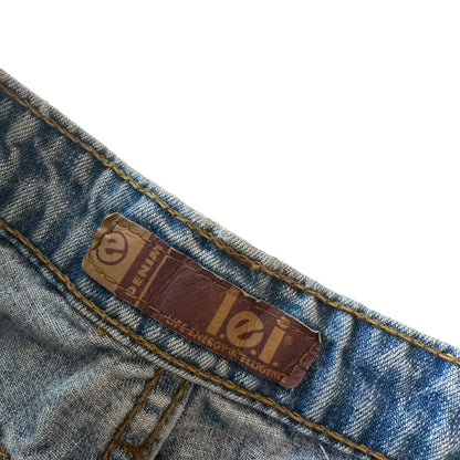 Y2k L.e.i. Light Wash Mini Denim Shorts