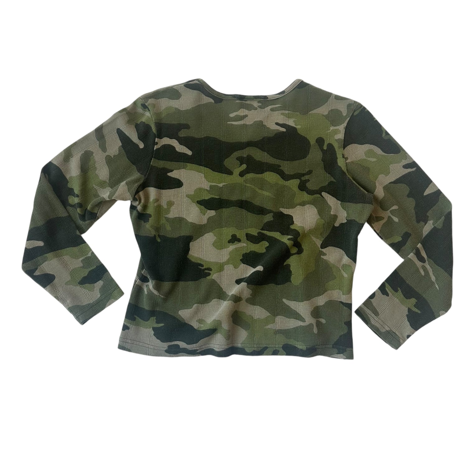 Y2k No Boundaries Camo Femme Long Sleeve